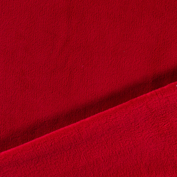 Polaire Doudou tissu Rouge 