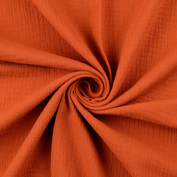 double gaze tissu Brique mat 