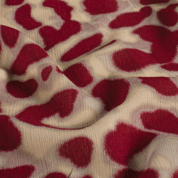 Satin tissu Abstrait Bordeaux