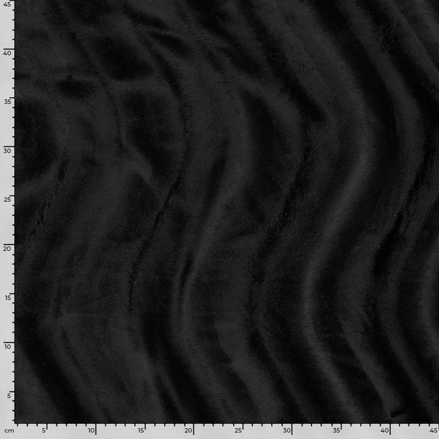 Velours fabrik Uni Schwarz