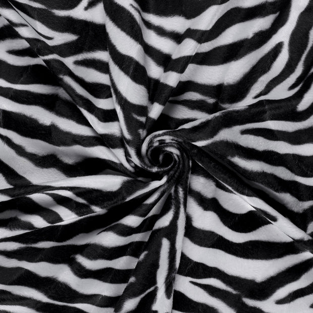 Velours fabric White printed 