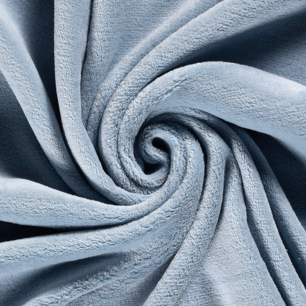 Wellness Fleece fabrik Babyblau weich 