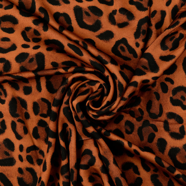 Viscose Poplin fabrik braun 