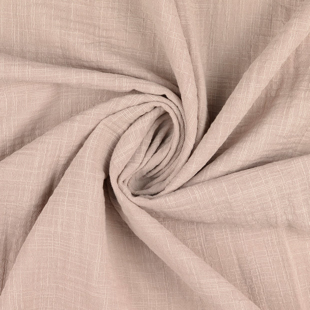 double gaze tissu Beige slub 