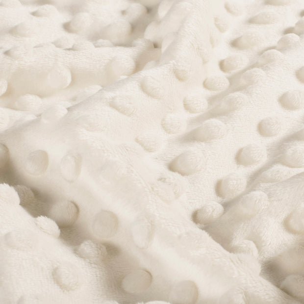 Minky tissu Unicolore Blanc cassé
