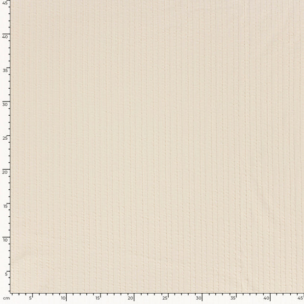 Rib Jacquard fabric Unicolour Ivory