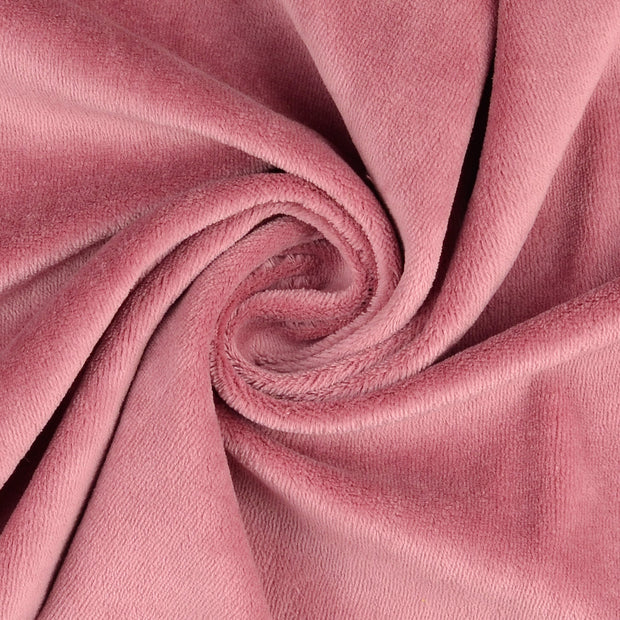 Nicky velours tissu vieux rose 