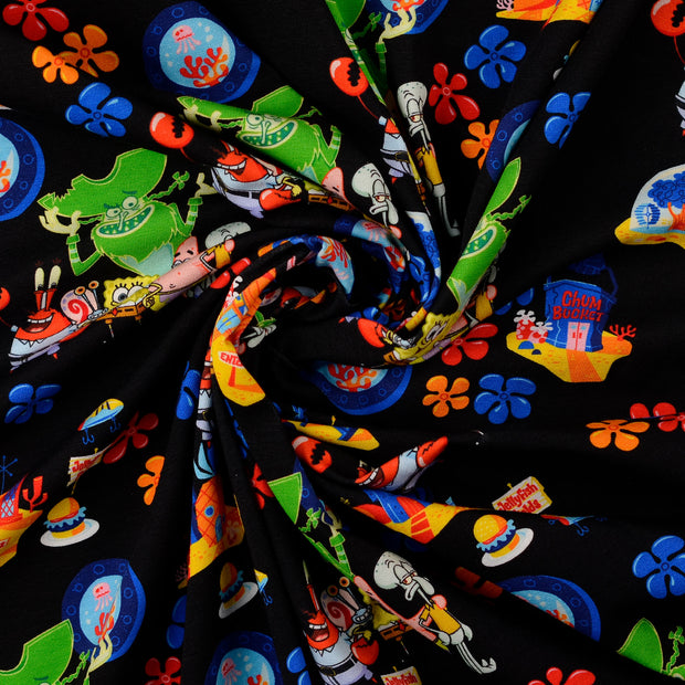 Jersey tissu multicolore 