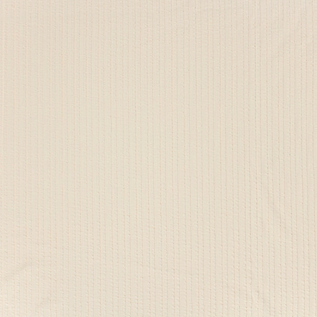 Rib Jacquard fabric Ivory texturized 