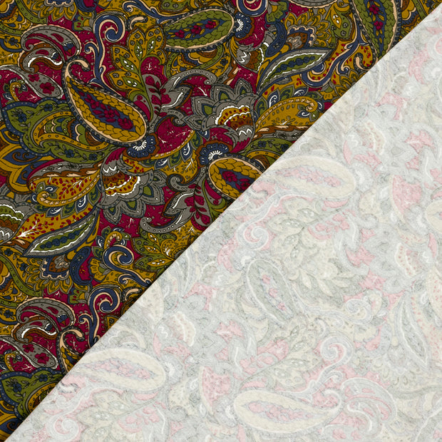 Viscose Vortex Jersey tissu paisley imprimé 