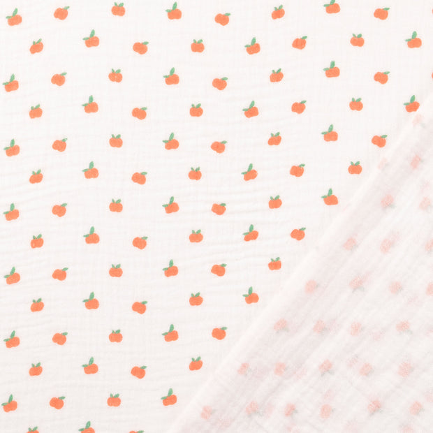double gaze tissu blanc 