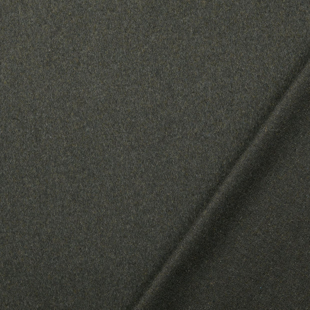 Chiffon en laine tissu Vert Olive brossé 