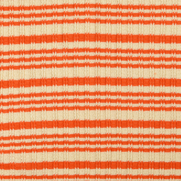 Heavy Knit fabrik Streifen orange
