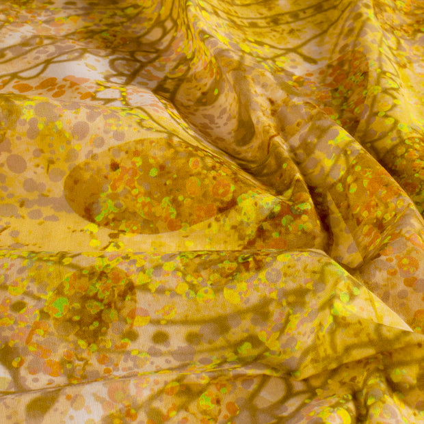 Voile fabrik Paisley Rot