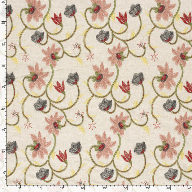  fabric Flowers Beige