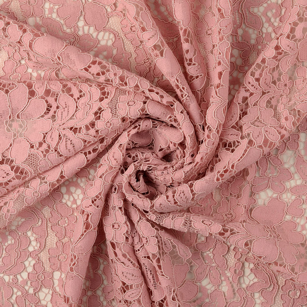 Lace fabric Old Pink matte 