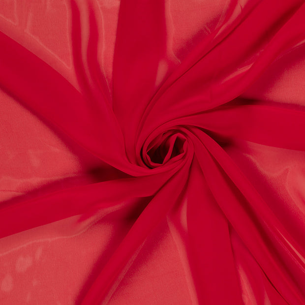 chiffon tissu Rouge semi-transparent 