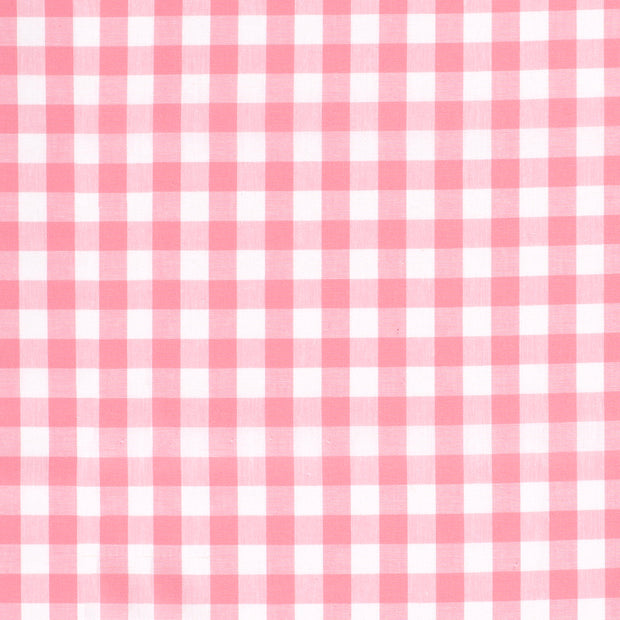 Baumwolle Popeline fabrik Karo's Rosa