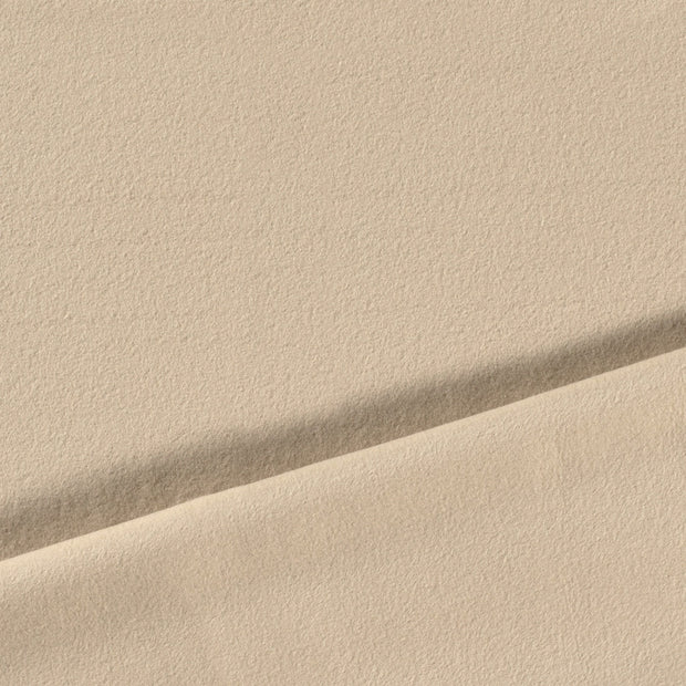 Baumwolle Fleece fabrik beige gebürstet 
