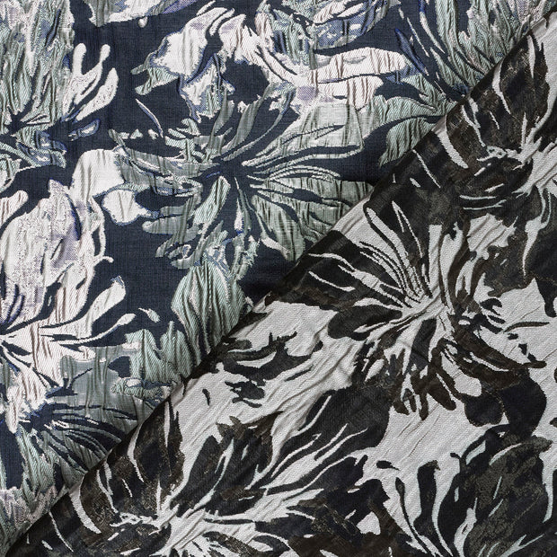 Jacquard fabrik Blumen Lurex 