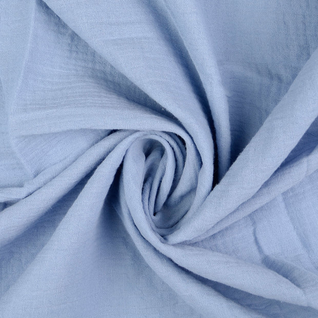 double gaze tissu Bleu bébé 