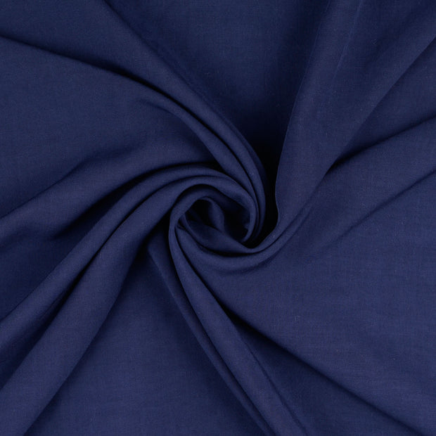 Popeline de Viscose tissu Bleu Marine 