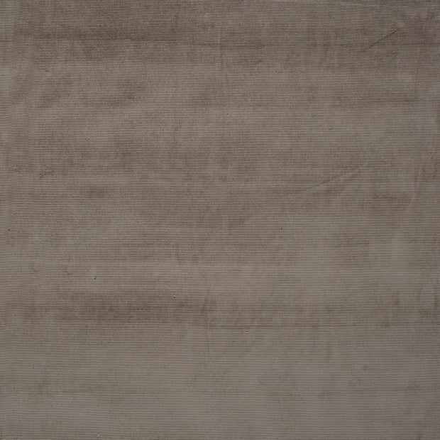 Nicky Velours Rib fabrik Uni Taupe Grau