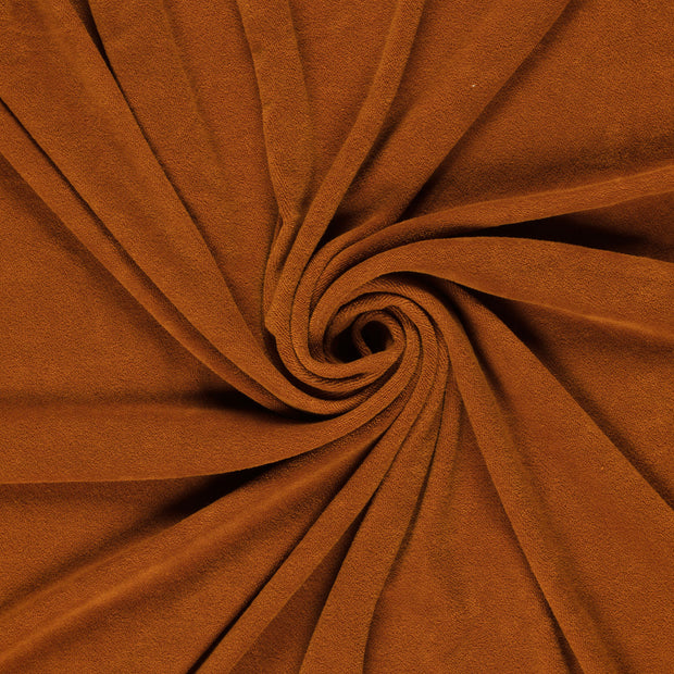 Stretch terry fabric Brique 