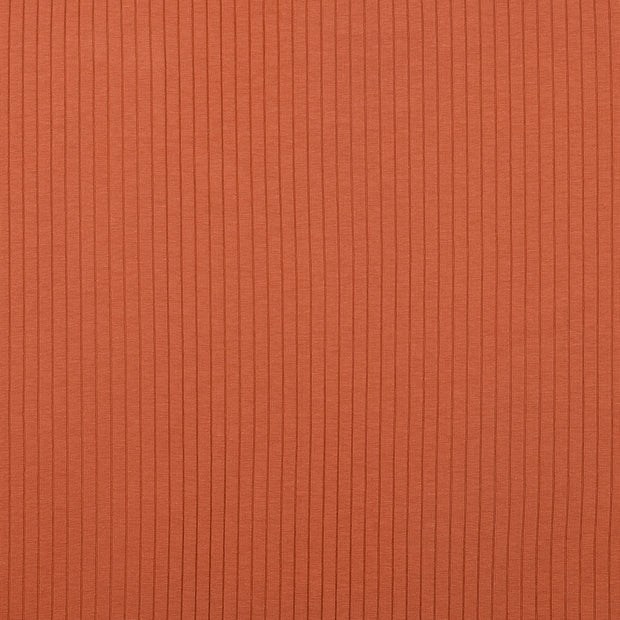 Rib Jersey tissu Unicolore Bois Rouge