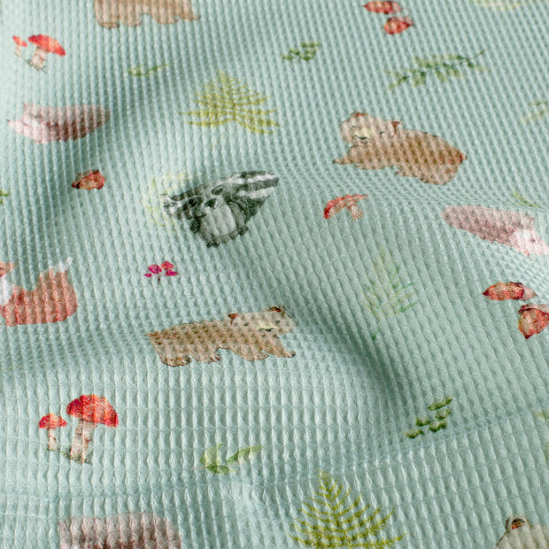 Waffle piqué fabric Mint