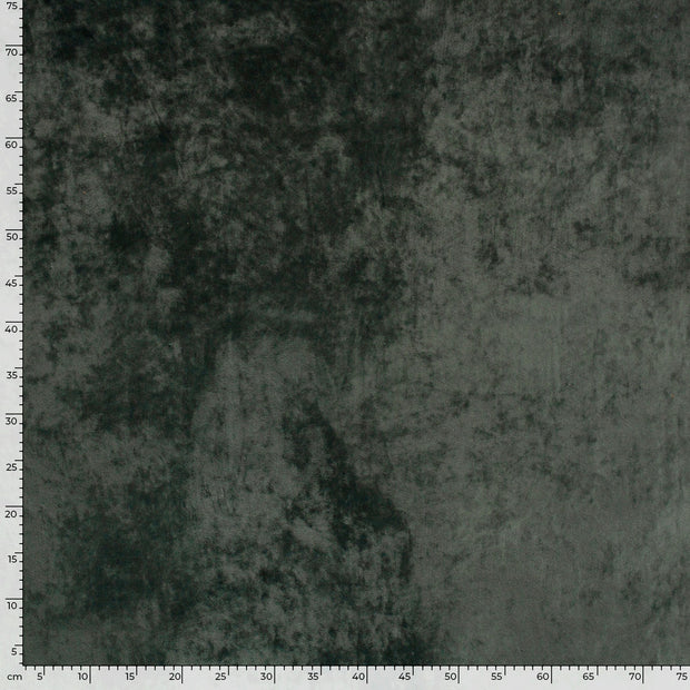 Velours tissu Unicolore Vert foncé