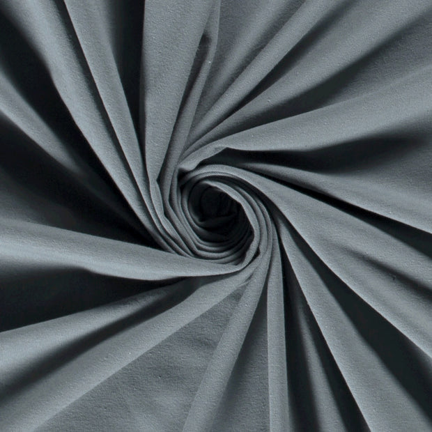 Jersey fabric Unicolour Steel Blue