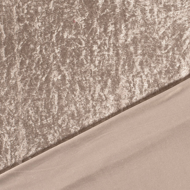 Velours tissu Beige froissé 