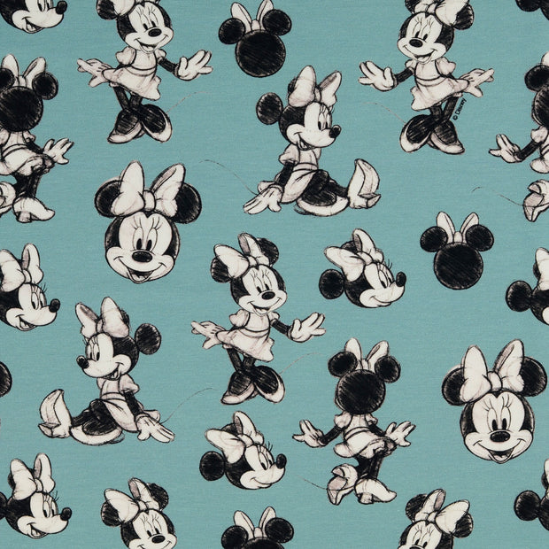 Jersey de Coton tissu Mickey Mouse noir