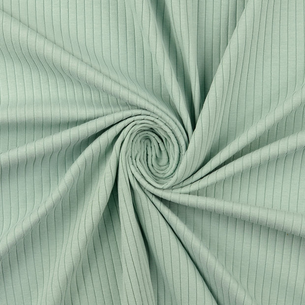 Rib Jersey tissu Glace bleu doux 