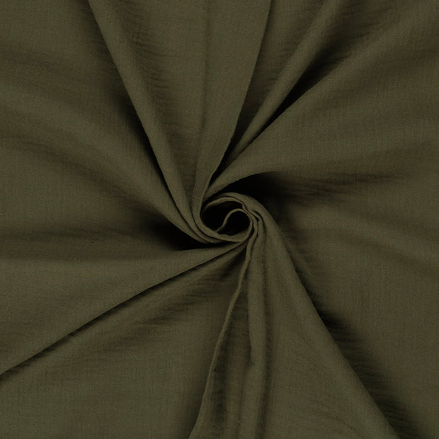 Muslin extra wide fabric Khaki Green 