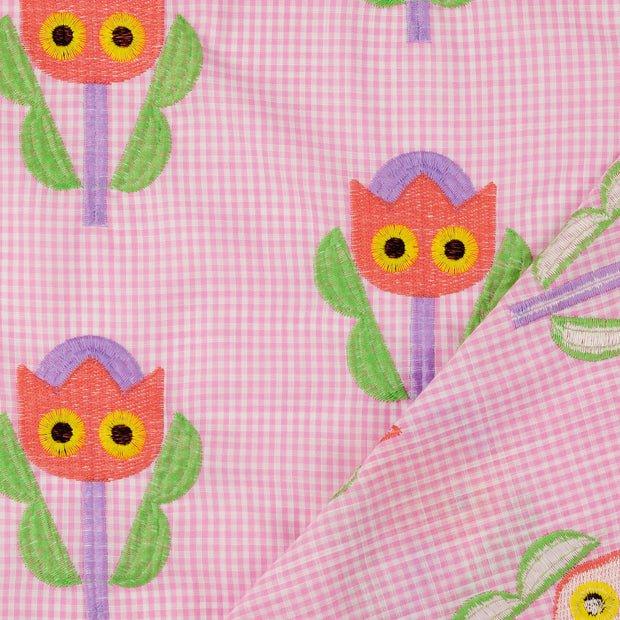 Baumwolle Popeline fabrik Rosa stickerei 