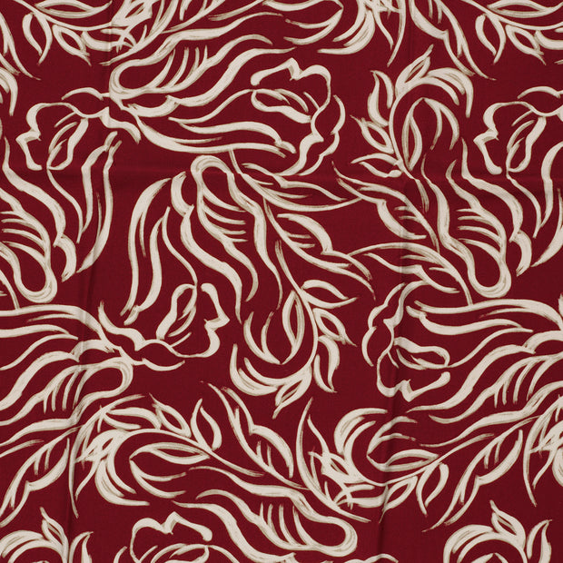 Viscose Twill fabrik Bordeauxrot matt 