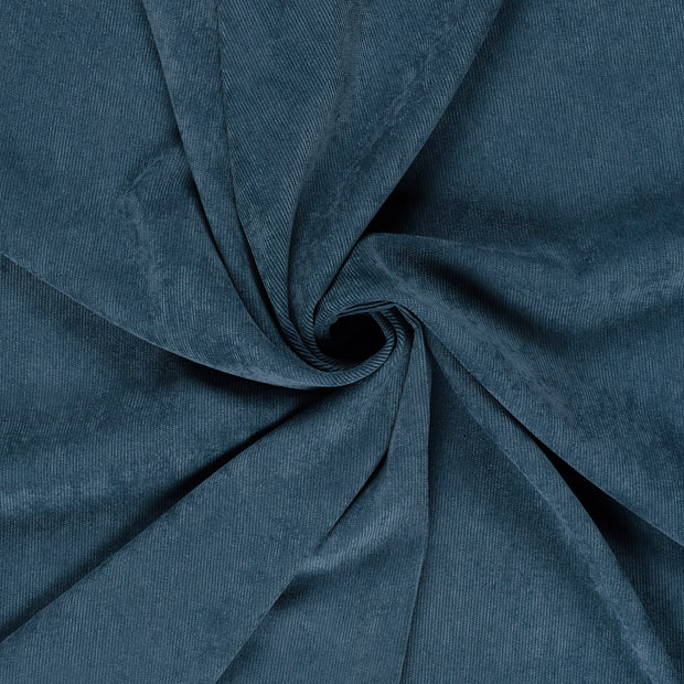 Babycord Stretch 21w fabric Indigo 