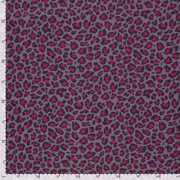 Popeline de Coton tissu Panther Pourpre