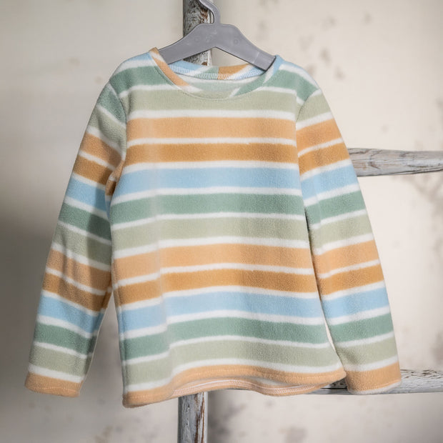 Fleece fabrik Streifen bedruckt 