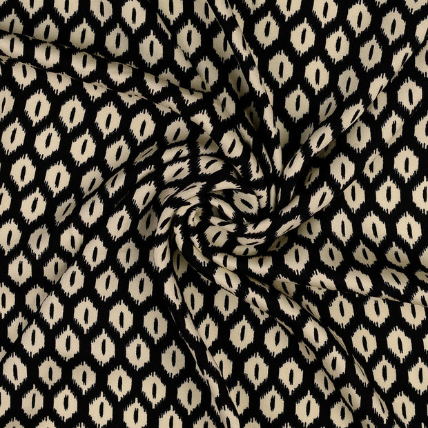 Viscose Satin tissu noir 