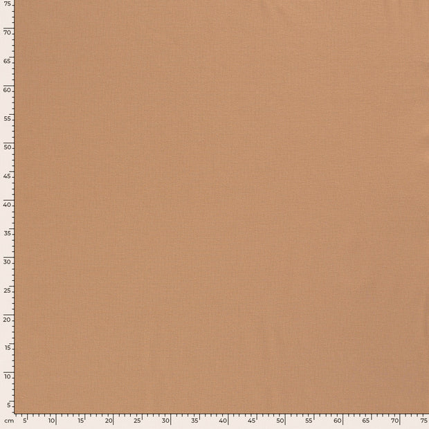Knitted Waffle fabric Unicolour Nutmeg