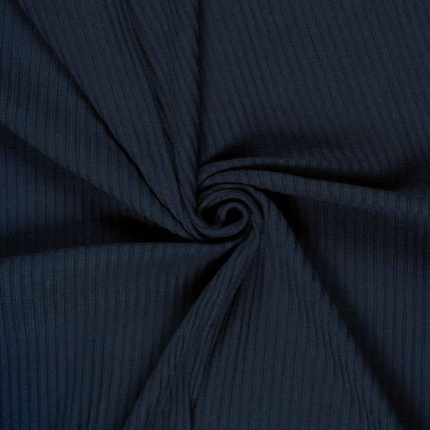 Rib Jersey tissu Bleu Marine 