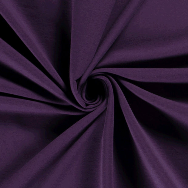 French Terry fabric Unicolour Aubergine