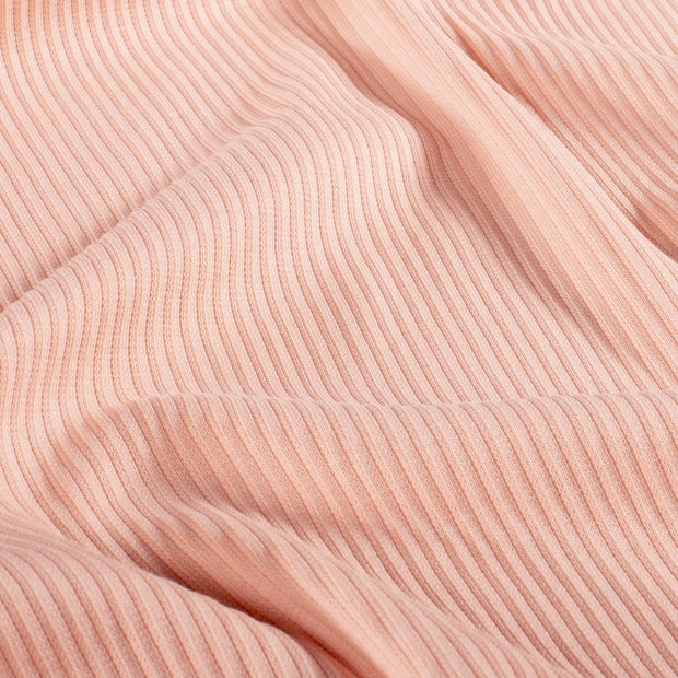 Rib Jersey fabric Unicolour Salmon