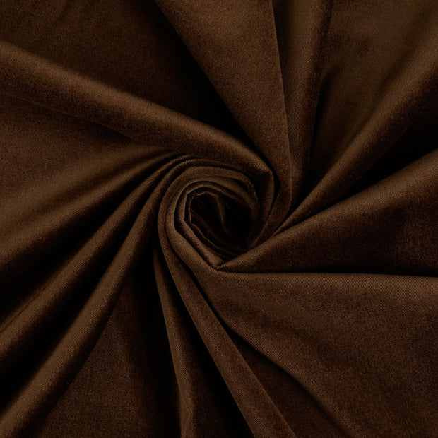 Velours fabric brown 