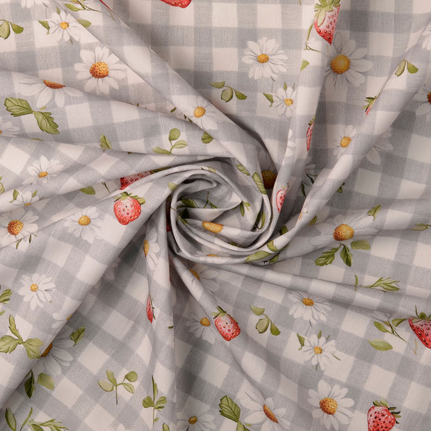 Cotton Poplin fabric Grey 