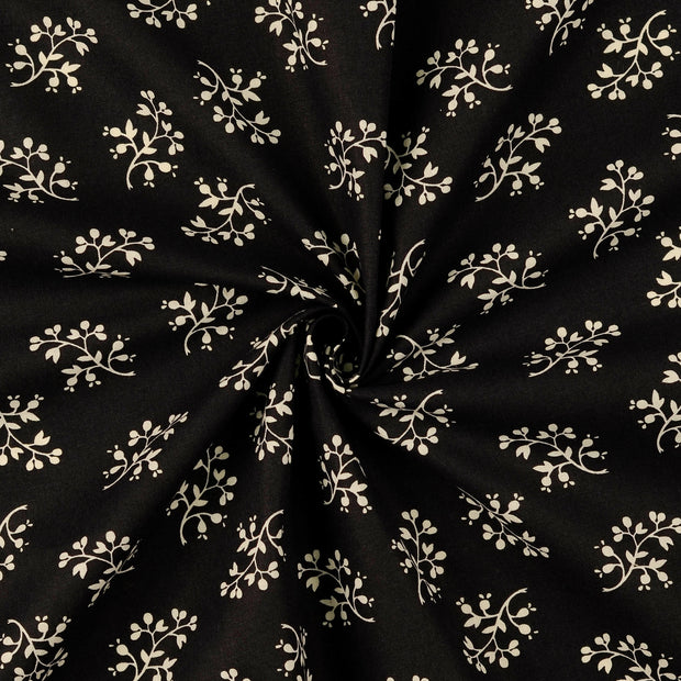 Cotton Poplin fabric Black 