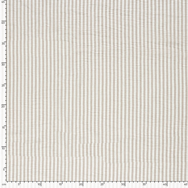 Polyester Webware fabrik Streifen beige melange